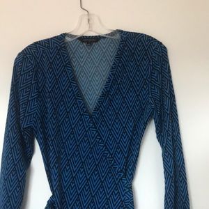 Long sleeve wrap dress